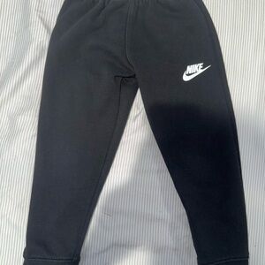 Nike Black Kids Sweat Joggers with White Swoosh